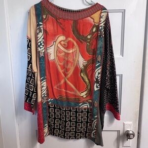 Vintage Faith Plaid Long Sleeve Top